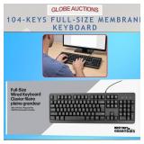 104-KEYS FULL-SIZE MEMBRANE KEYBOARD