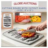 CUTTING BOARD WITH CUTOUT HANDLE (SIZE: 8'x12')
