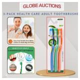 3-PACK HEALTH CARE ADULT TOOTHBRUSHES