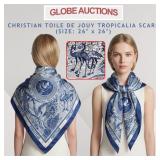 CHRISTIAN TOILE TROPICALIA SCARF (SIZE: 26' x 26')