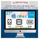 APPLE 27' iMAC (1-TB , 8-GB, CORE i5, GTX 660M)