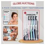4-PACK CHARCOAL SOFT TOOTHBRUSHES