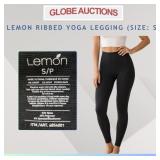 LEMON RIBBED YOGA LEGGING (SIZE: S)