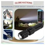 RECHARGEABLE SUPER BRIGHT ZOOMABLE FLASHLIGHT