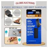5-PIECES DRYWALL 100-GRIT SANDPAPER