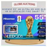 55' HISENSE HDR QLED AI FIRE SMART TV 4K(MSP:$478)