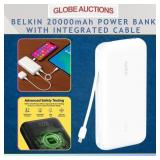 BELKIN 20000mAh POWER BANK WITH INTEGRATED CABLE
