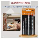 4-PIECES MANSORY DRILL BIT SET