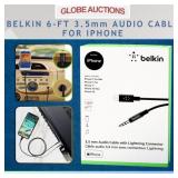 BELKIN 6-FT 3.5mm AUDIO CABLE FOR iPHONE