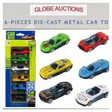 6-PIECES DIE-CAST METAL CAR TOY