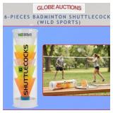 6-PIECES BADMINTON SHUTTLECOCKS (WILD SPORTS)