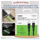 BELKIN 9.8-FT 240-W BRAIDED USB TO USB-C CABLE