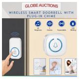 WIRELESS SMART DOORBELL WITH PLUG-IN CHIME