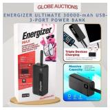 ENERGIZER 30000mAh MAX POWER BANK W/ LCD DISPLAY