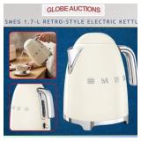 SMEG 1.7-L ELECTRIC KETTLE, RETRO-STYLE (MSP:$229)