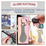 STAINLESS STEEL KEYCHAIN SHOPPING TROLLEY TOKEN