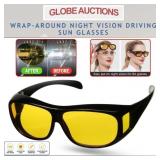 WRAP-AROUND NIGHT VISION DRIVING SUN GLASSES