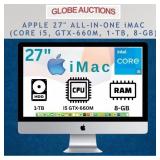 APPLE 27' iMAC (1-TB , 8-GB, CORE i5, GTX 660M)