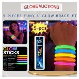 5-PIECES TUNY 8' GLOW BRACELETS