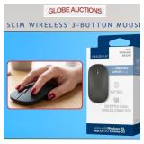 SLIM WIRELESS 3-BUTTON MOUSE W/ DONGLE