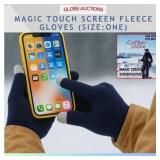 MAGIC TOUCH SCREEN FLEECE GLOVES (SIZE:ONE)