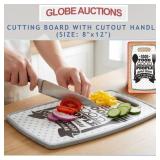 CUTTING BOARD WITH CUTOUT HANDLE (SIZE: 8' x 12')