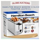 NEW HAMILTON BEACH 2-SLICE TOASTER, MODERN