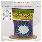 30-PIECES SUPERHERO BURSTS ACCENTS