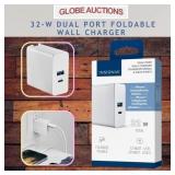 32-W DUAL PORT FOLDABLE WALL CHARGER