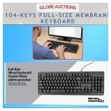 104-KEYS FULL-SIZE MEMBRANE KEYBOARD