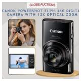 CANON POWERSHOT ELPH-360 DIGITAL CAMERA (MSP:$799)