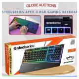 NEW STEELSERIES APEX-3 RGB GAMING KEYBOARD