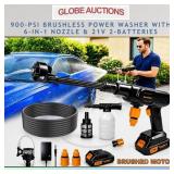 900-PSI BRUSHLESS POWER WASHER W/ 21V 2-BATTERIES
