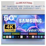 50' SAMSUNG HDR TIZEN OS SMART TV 4K-UHD(MSP:$399)