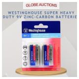 WESTINGHOUSE SUPER HEAVY DUTY 9V BATTERIES