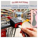 STAINLESS STEEL KEYCHAIN SHOPPING TROLLEY TOKEN