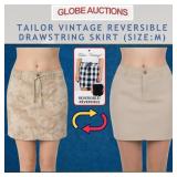 TAILOR VINTAGE REVERSIBLE DRAWSTRING SKIRT_SIZE:M