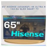 65' HISENSE 144-Hz QLED SMART TV, 4K UHD