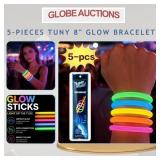 5-PIECES TUNY 8' GLOW BRACELETS