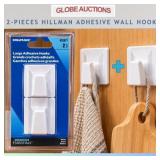 2-PIECES HILLMAN ADHESIVE WALL HOOKS