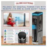 PELONIS 42' DIGITAL TOWER FAN W/ RC (MSP:$119)