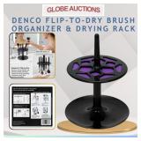 DENCO FLIP-TO-DRY BRUSH ORGANIZER & DRYING RACK