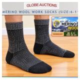 MERINO WOOL WORK SOCKS (SIZE:6-11)
