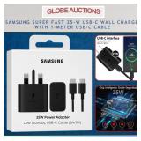 SAMSUNG SUPER FAST 25-W USB-C CHARGER W/ CABLE