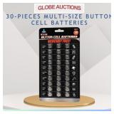 30-PIECES MULTI-SIZE BUTTON CELL BATTERIES