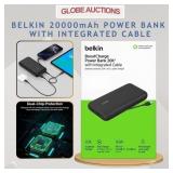BELKIN 20000mAh POWER BANK WITH INTEGRATED CABLE