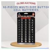 30-PIECES MULTI-SIZE BUTTON CELL BATTERIES
