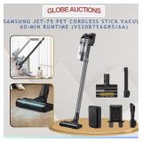 SAMSUNG JET-75 PET CORDLESS STICK VACUUM(MSP:$799)