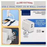 USB-C DUAL PORT 35-W WALL CHARGER