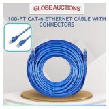 100-FT CAT-6 ETHERNET CABLE W/ CONNECTORS